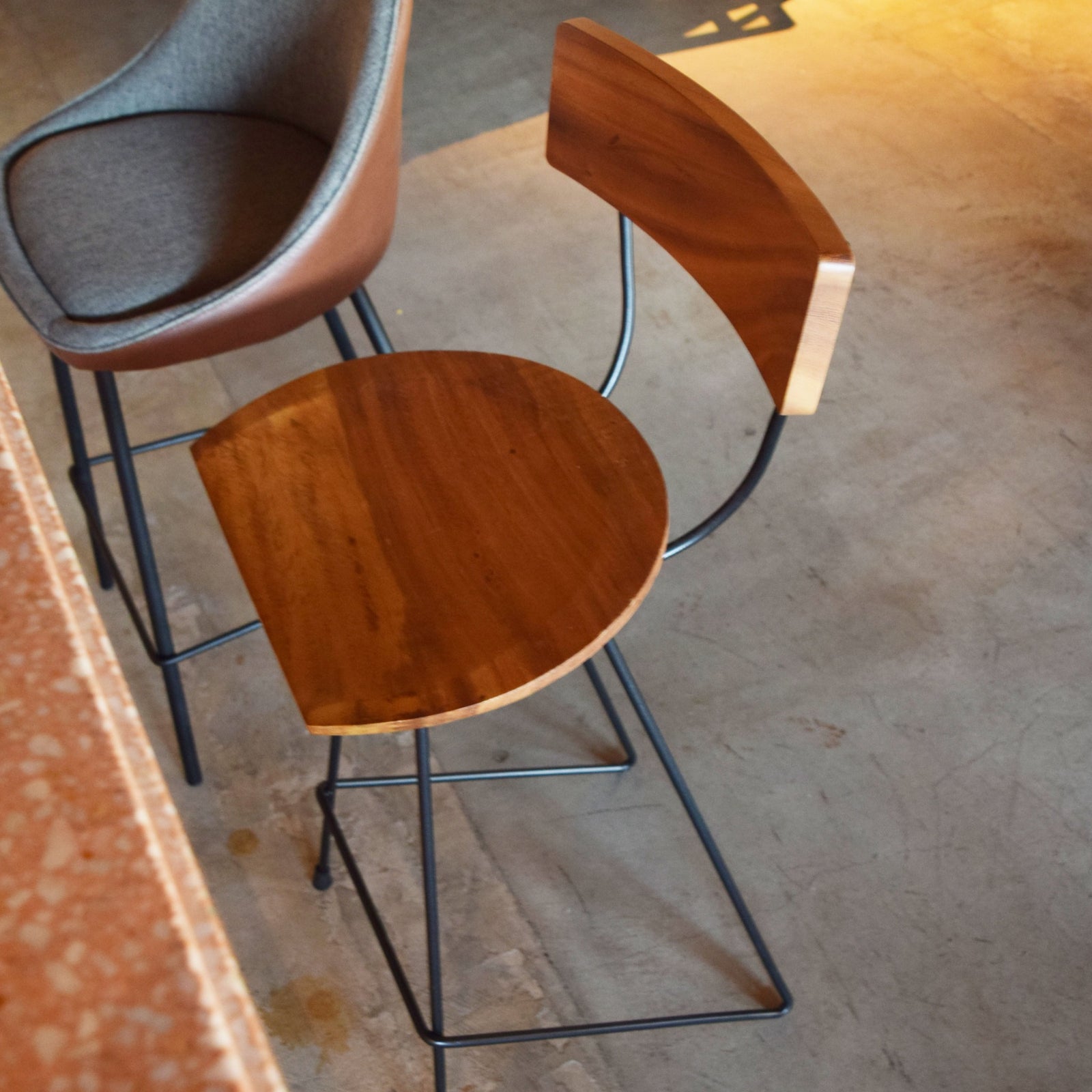 イス チェア カウンターチェア 天然木 モンキーポット オシャレ